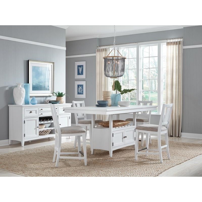 White dining table store with drawers